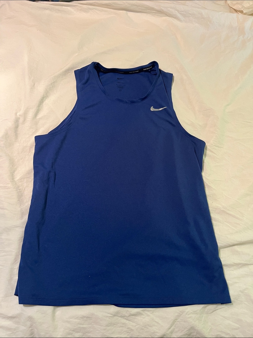 Nike Men’s Royal Blue Swim Tank with Silver Swoosh